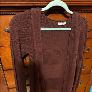 New York & Company Burgundy Cardigan